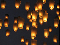 Красивые небесные фонарики 712771 Красивые небесные фонарики